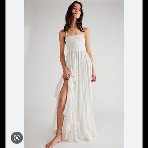 NWOT olivacious smock open back maxi dress